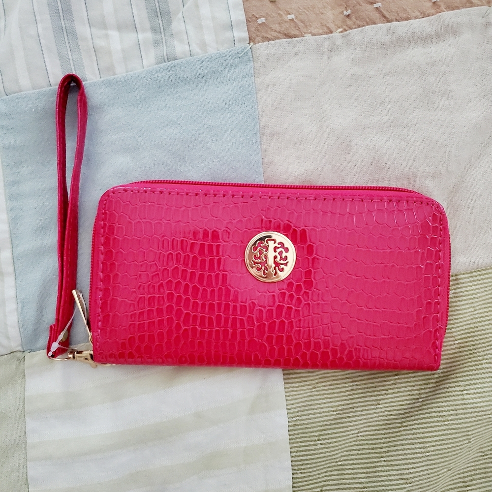 New Red Wallet/Clutch 8x4 Inch Womens‎